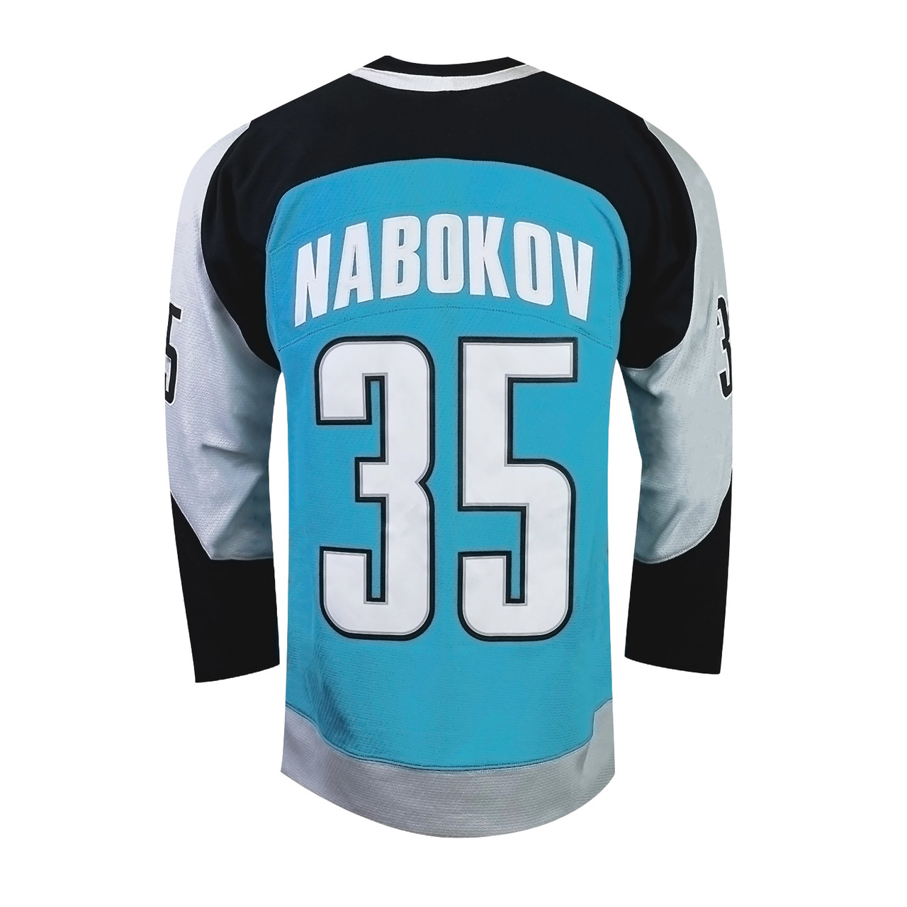 Men's San Jose Sharks Mitchell Ness Blue Line Nabokov Throwback