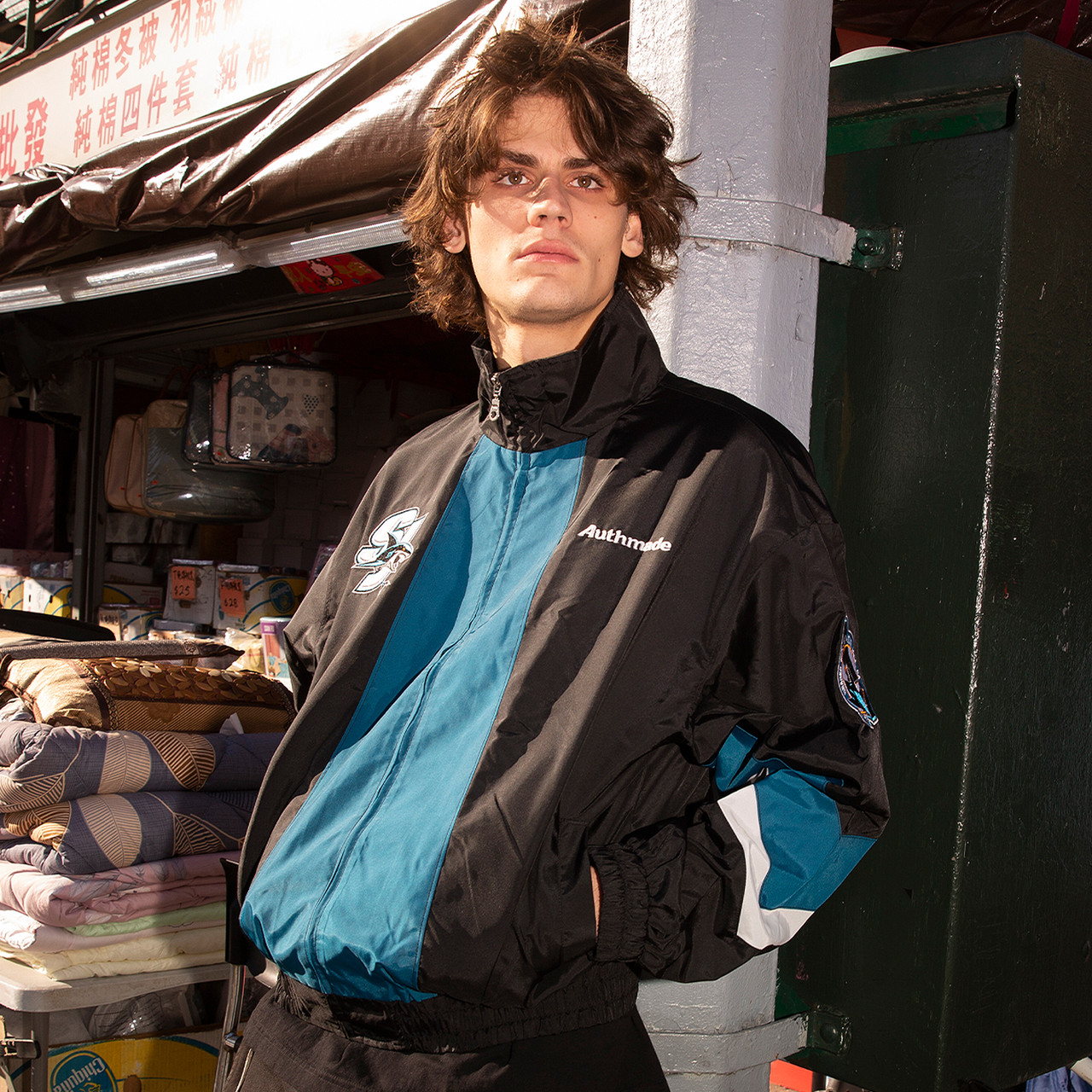 San Jose Sharks Authmade Nylon Track Jacket