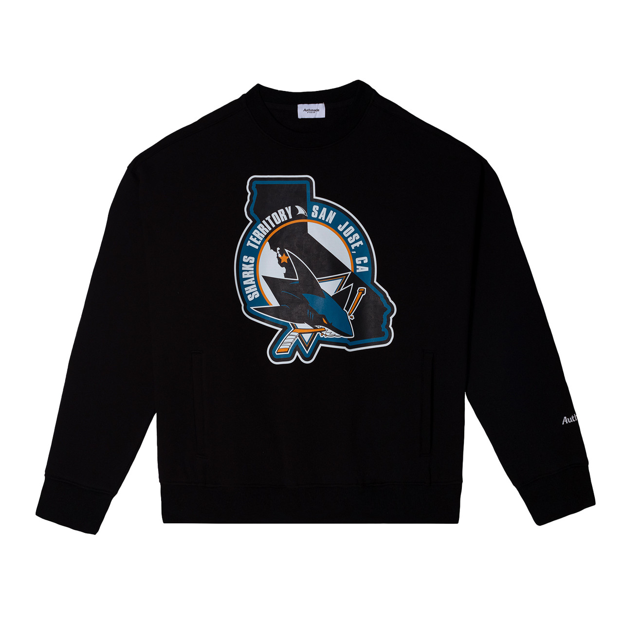 San Jose Sharks Authmade Territory Crewneck Pullover
