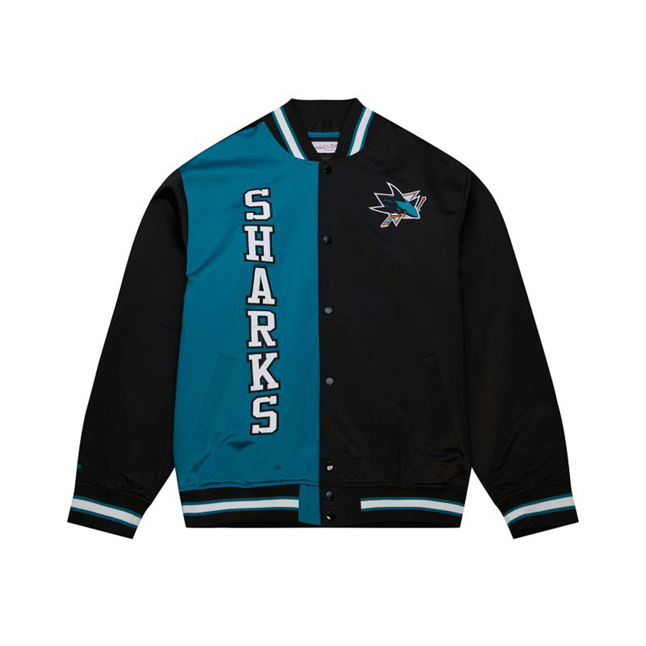 San Jose Sharks Mitchell & Ness OG Lightweight Satin Jacket