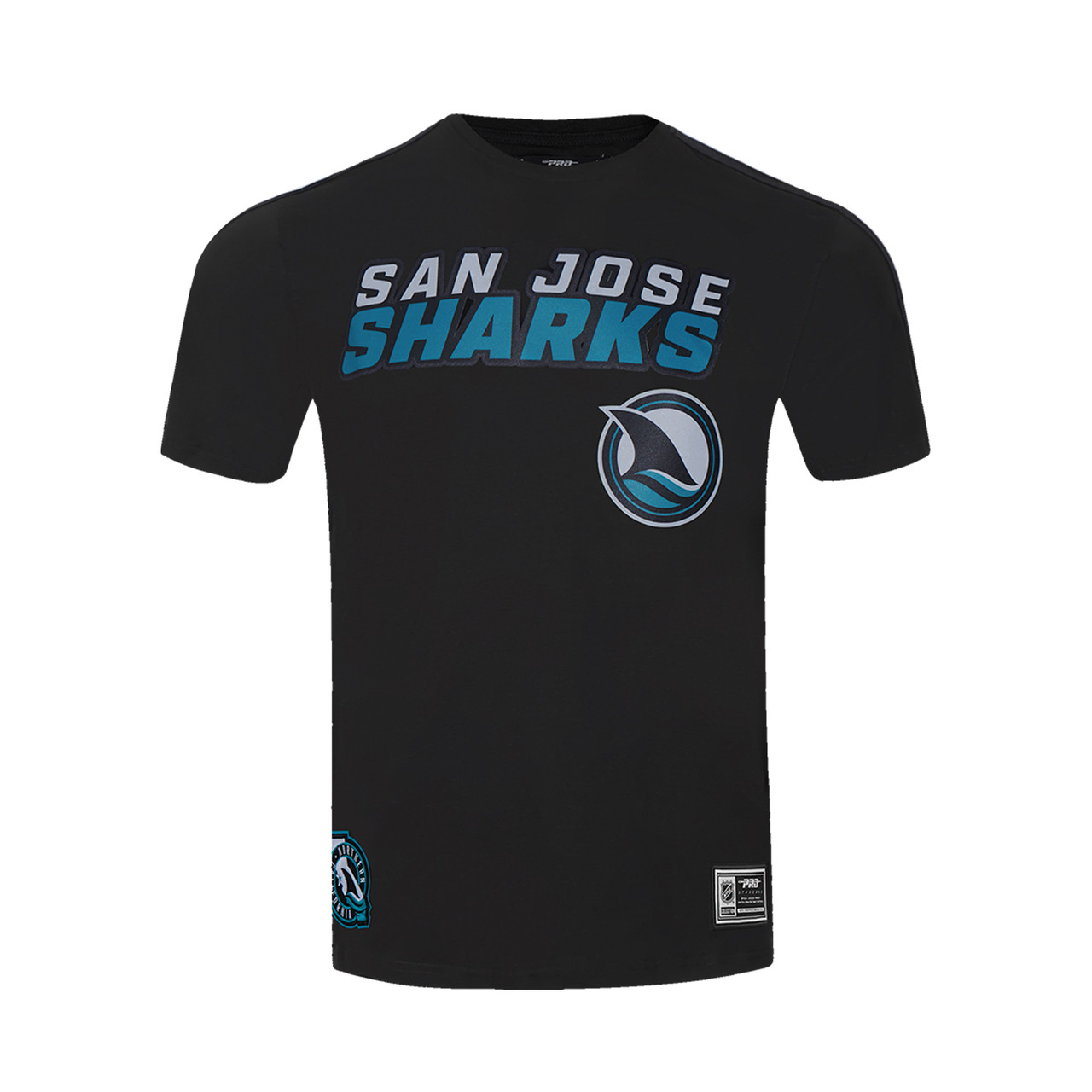 San Jose Sharks Pro Standard Mesh SJ Striped Black Top1