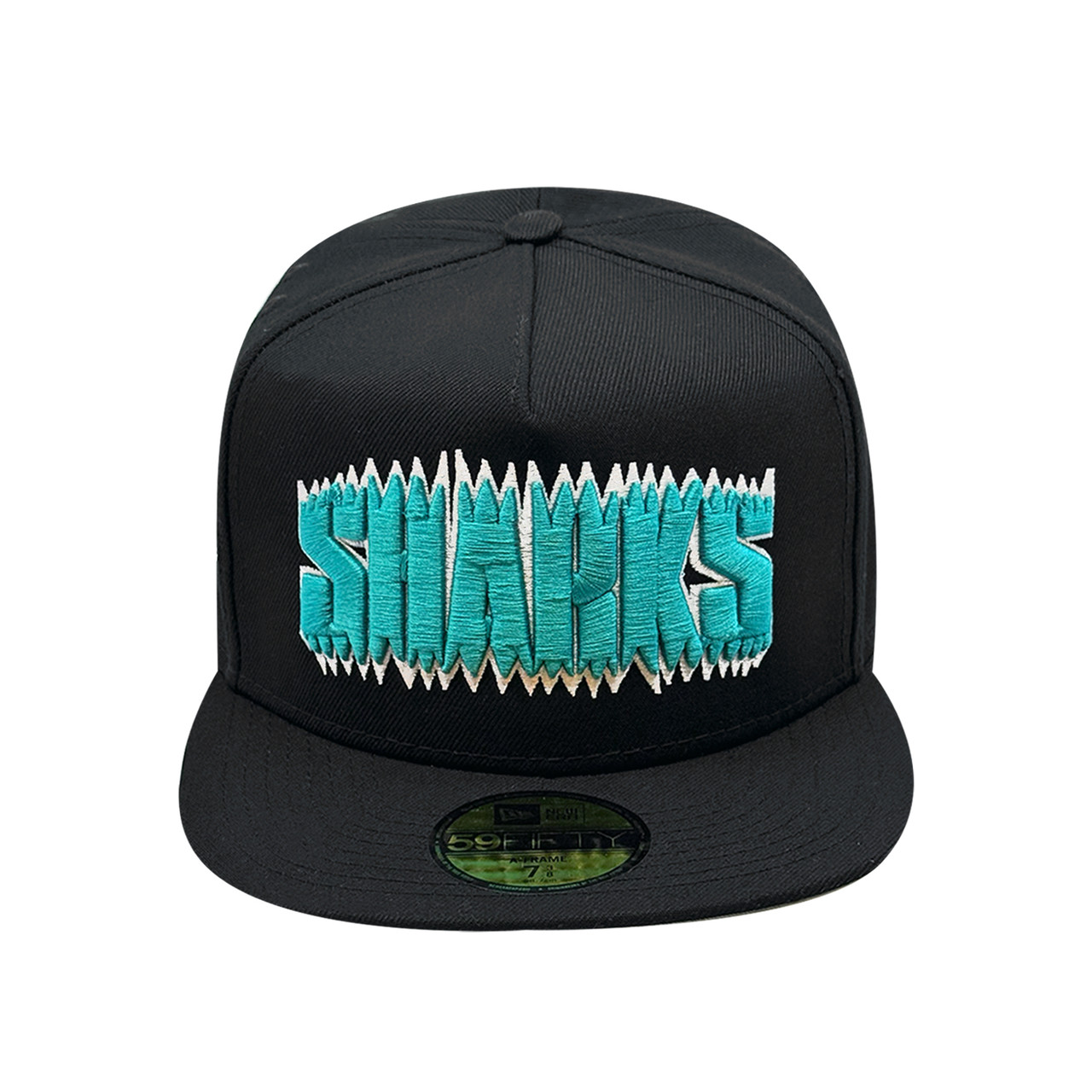 San Jose Sharks New Era 5950 Shark Bite Fitted Black Hat