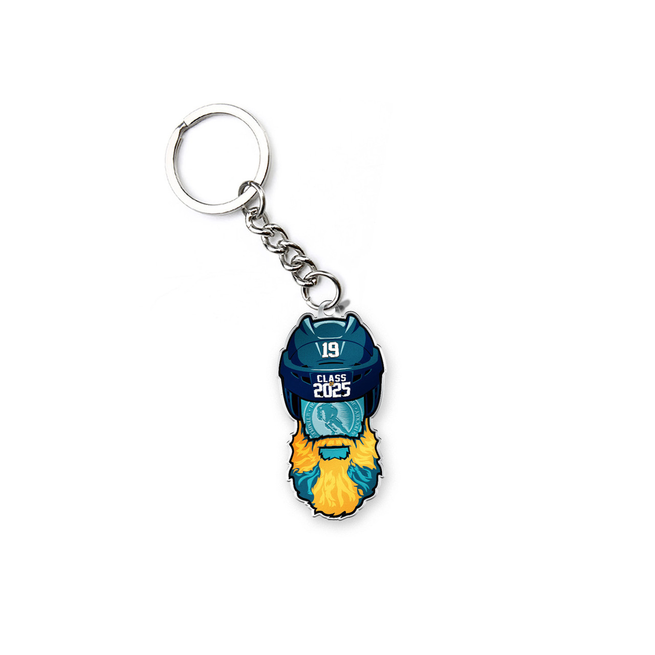 San Jose Sharks HHOF Jumbo Beard Logo Keychain