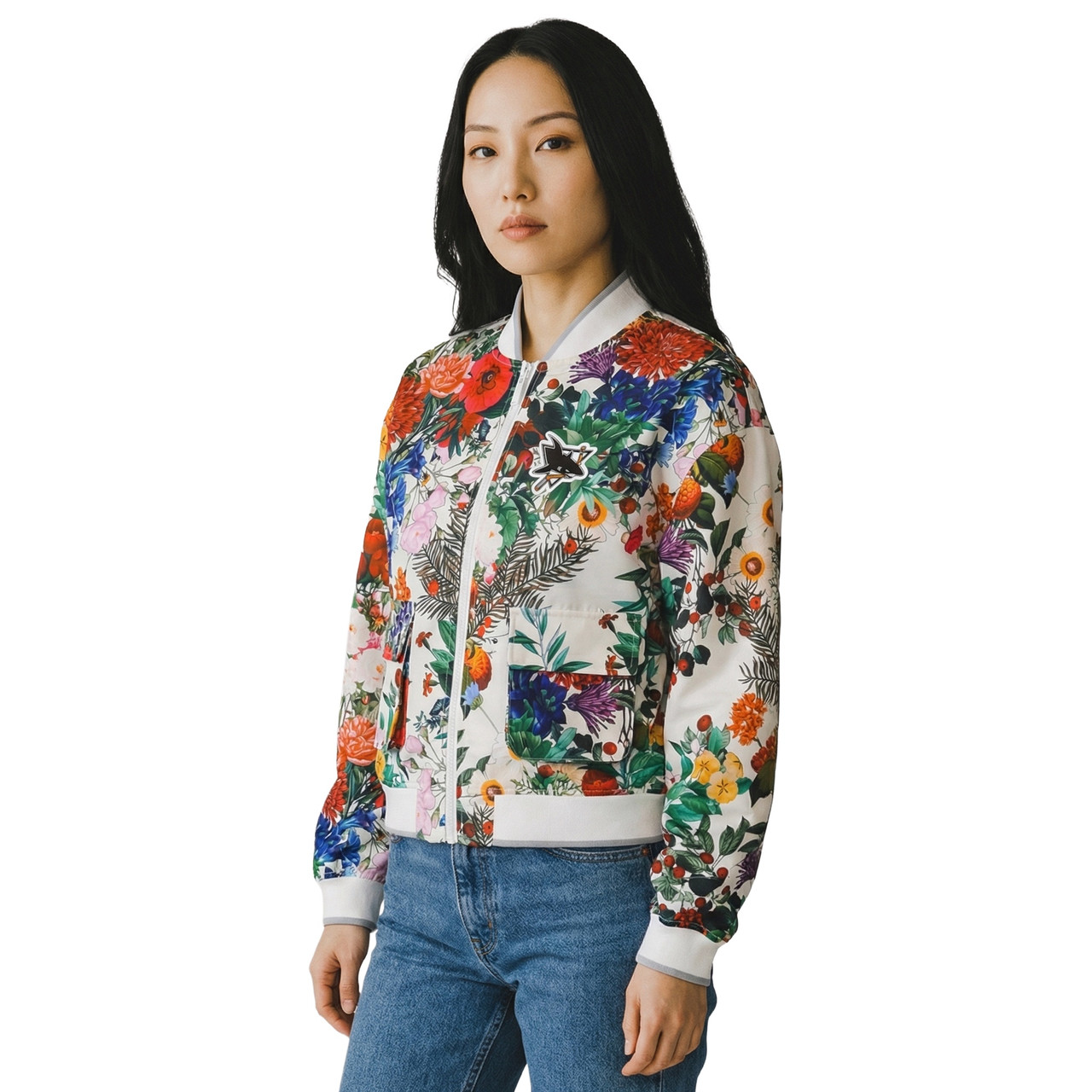 Women's San Jose Sharks Evolve Floral Full-Zip Jacket