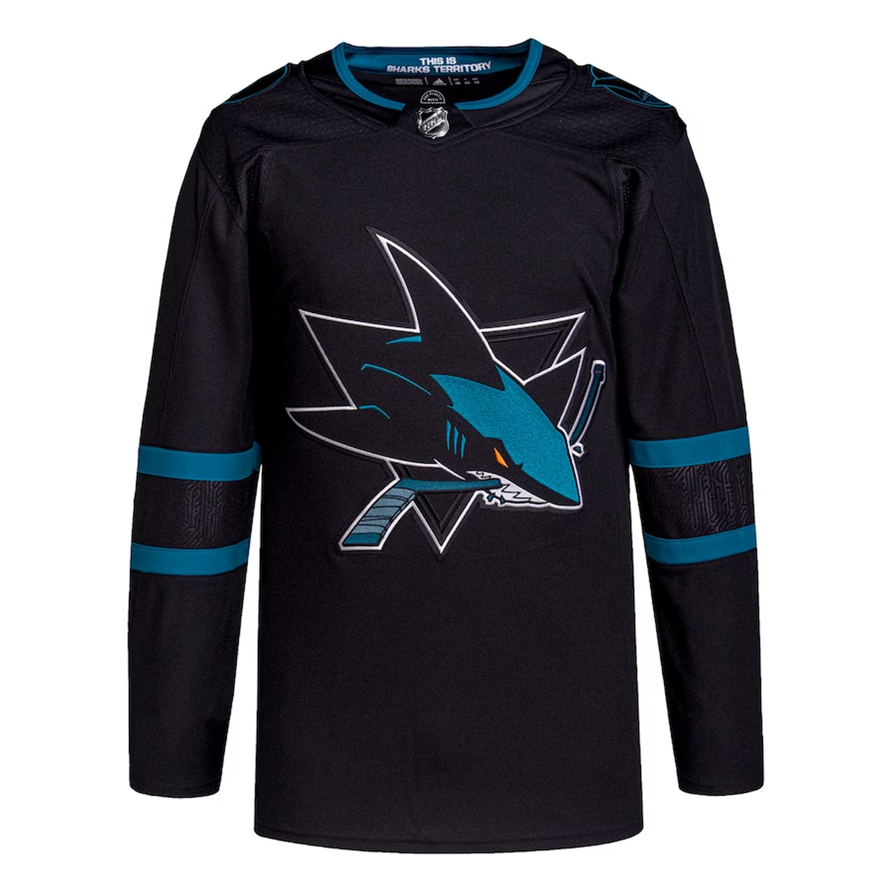 San Jose Sharks Mens Adidas PrimeGreen Authentic Stealth Jersey