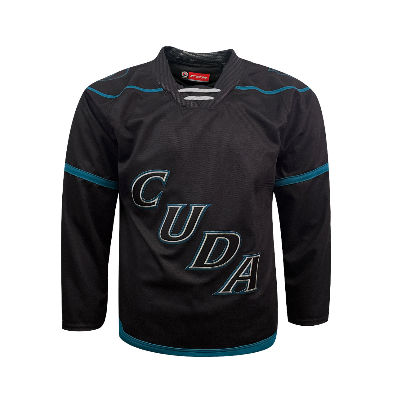 Men's San Jose Barracuda CCM Black Out (Second Replica) Jersey