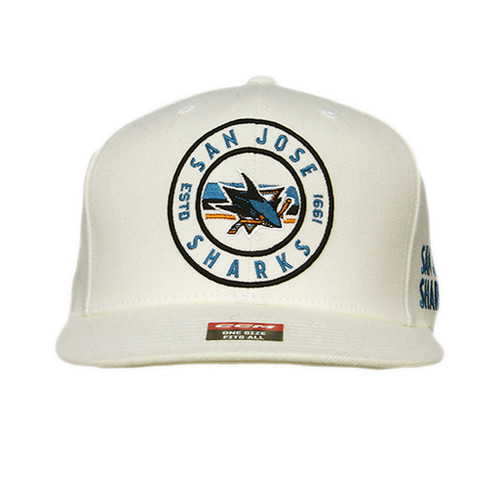 San Jose Sharks CCM White Wristshot Snap