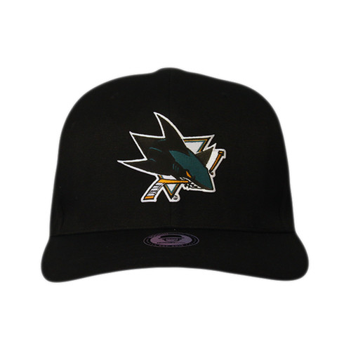 San Jose Sharks Noggin Black Crest Logo Hat L/XL