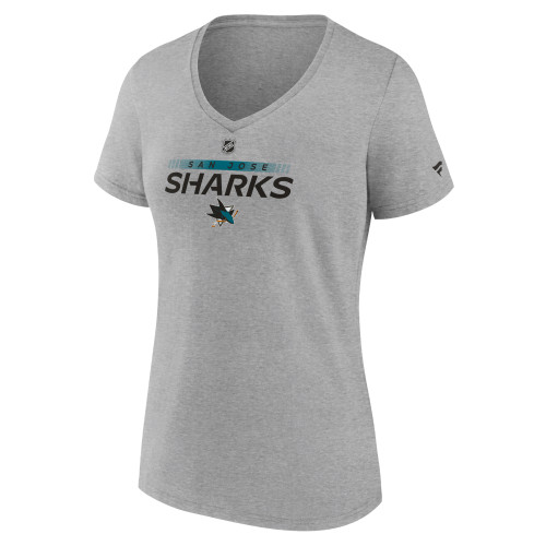 San Jose Sharks Women's Tomboy T-Shirt - Gray/Teal