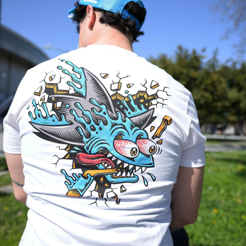Men's San Jose Sharks Freak Shark White Tee