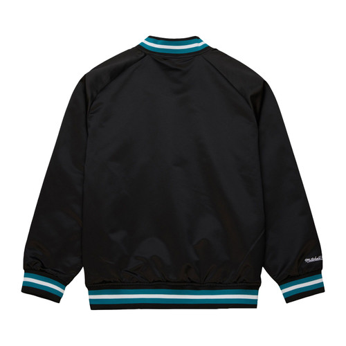 San Jose Sharks Mitchell & Ness Lightweight Satin Black Jacket