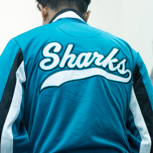 San Jose Sharks Starter Replay Full-Zip Teal Jacket