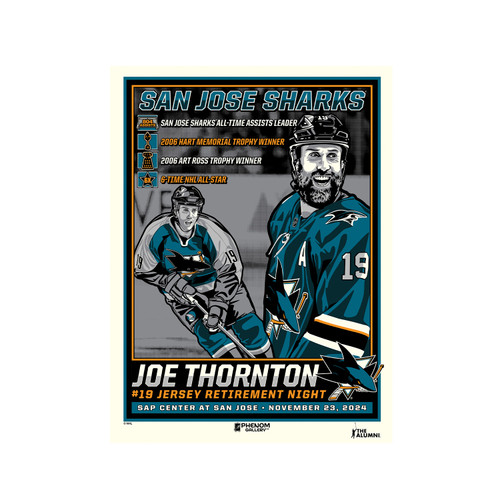 San Jose Sharks Jumbo 19 Retirement Night Print