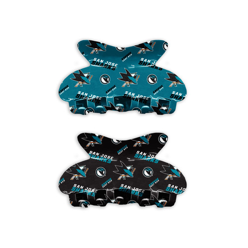 San Jose Sharks Team Hair Claws - 2 Items