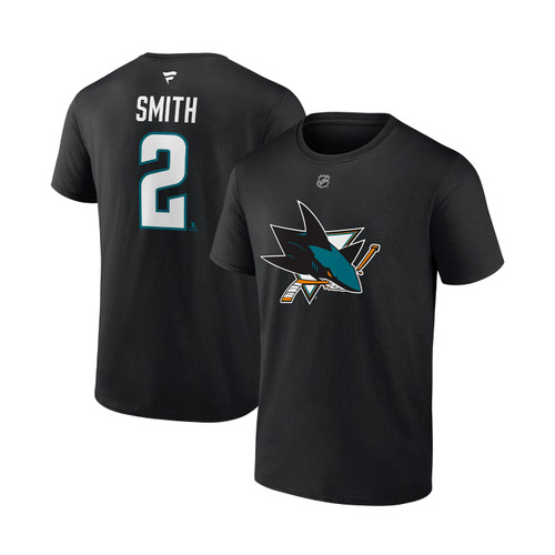 San Jose Sharks Fanatics #2 Will Smith N&N Black Tee
