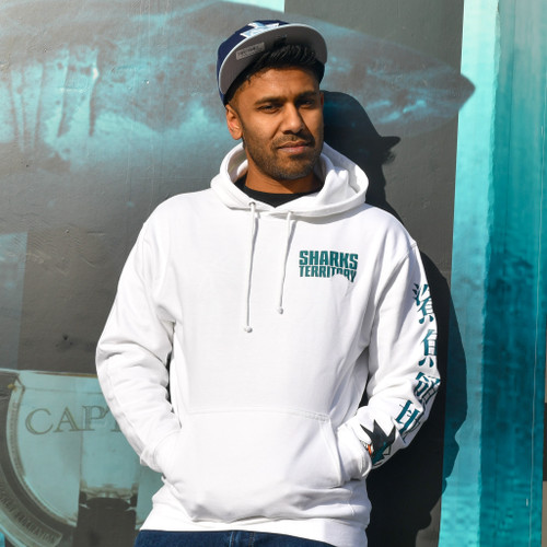 Unisex San Jose Sharks PWD Ying Yang White Hoodie
