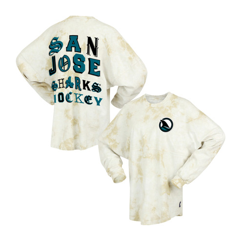 Women's San Jose Sharks Crystal Dye Spirit Jersey Crewneck Women's San Jose Sharks Crystal Dye Spirit Jersey Crewneck