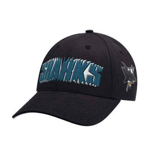 NHL サンノーズ シャーク スターター ウール ピン ホイール スナップバック STARTER スターター NHL SHARKS シャークス ブラック NHL サンノゼ