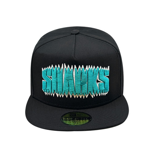 San Jose Sharks New Era 5950 Shark Bite Fitted Black Hat