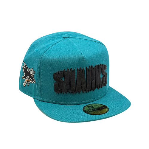San Jose Sharks New Era 5950 Shark Bite Fitted Teal Hat
