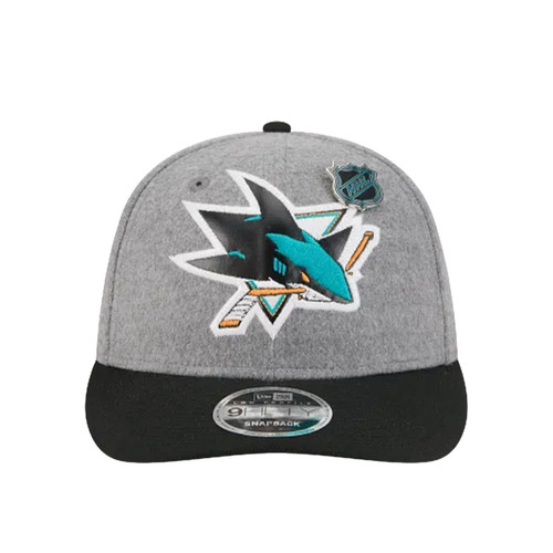 San Jose Sharks New Era 950 Gray Wool Conference Snap Hat