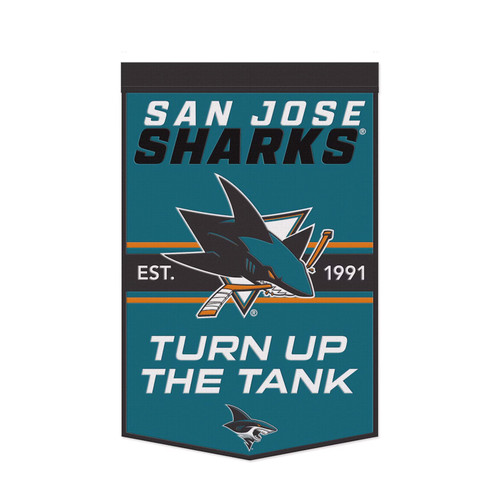San Jose Sharks NHL 24x38" Wool Banner San Jose Sharks NHL 24x38" Wool Banner