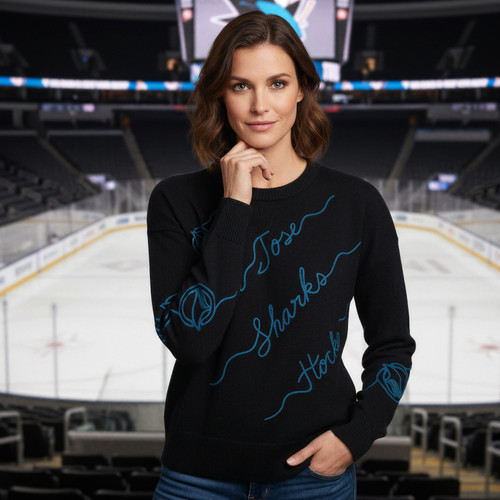 Women's San Jose Sharks Kady Luxe Love Letter Sweater