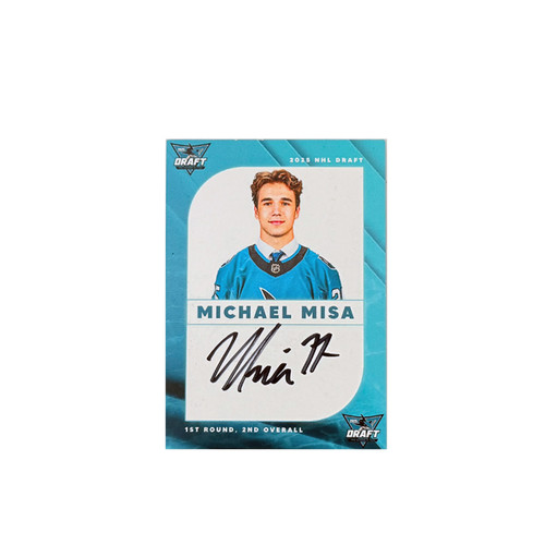 Signed by Michael Misa #77 2025 Draft Card