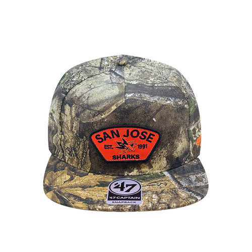 San Jose Sharks 47 RealTree APX Camo Snap Hat