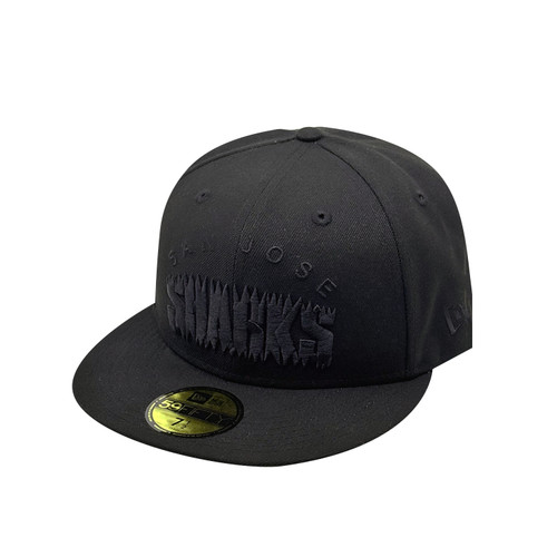 San Jose Sharks New Era 5950 Shark Bite Fitted Black Hat