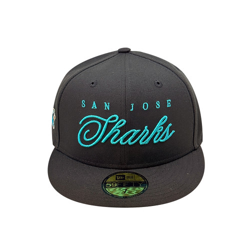 San Jose Sharks New Era 5950 2026 Scripted Fitted Hat