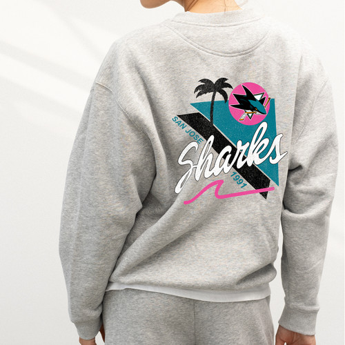 Women's San Jose Sharks Line Change Let's Go Party Crewneck