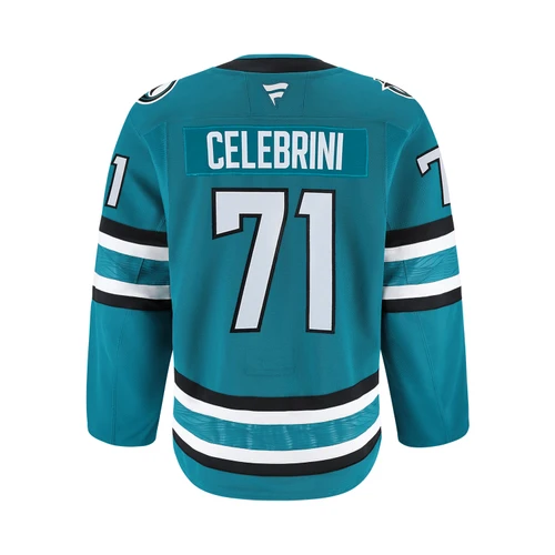 San Jose Sharks Fanatics Authentic Pro #71 Celebrini Home Jersey