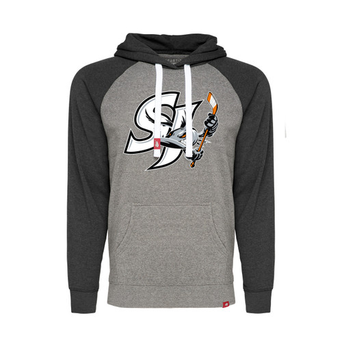 Men's San Jose Barracuda Steel Lacer Hoodie - Gray