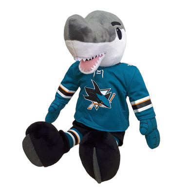 SJ Sharkie San Jose Sharks mascot stuffed plush puppet 18 inches