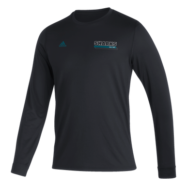 Men's San Jose Sharks Adidas Poly Creator Long Sleeve Tee