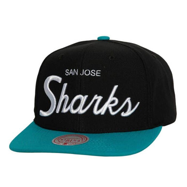 San Jose Sharks Mitchell & Ness NHL Winter White Vintage Shark Snapback