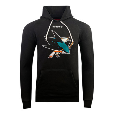 Men's San Jose Sharks CCM Plain Logo Hoodie - Black