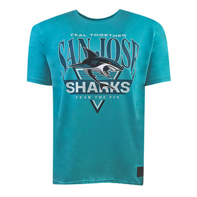 Men's San Jose Sharks Sport Design Sweden Teal Together Retro Tee