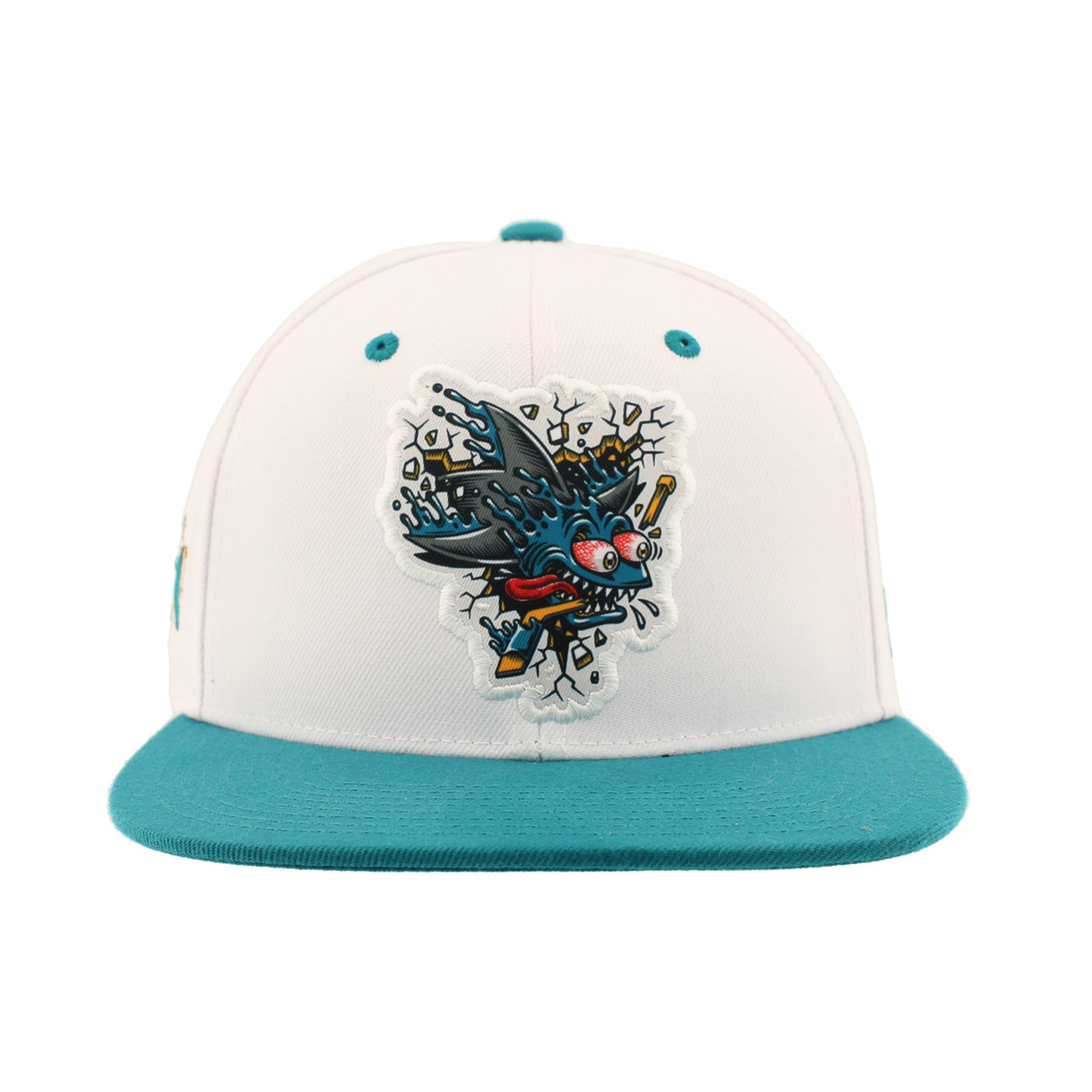 San Jose Sharks Freaks Logo Z11 White/Teal Snap Hat