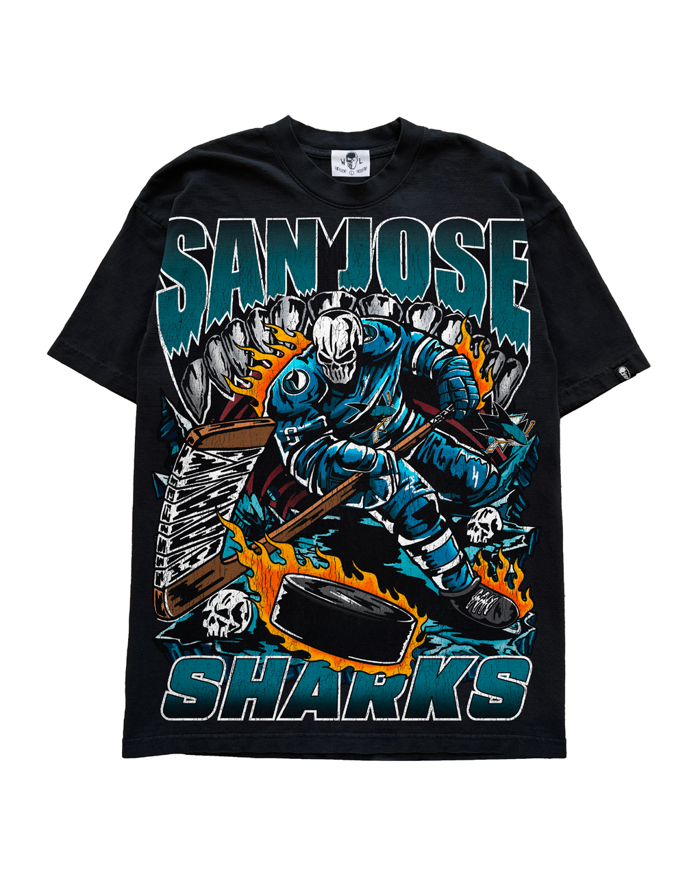 San Jose Sharks x Warren Lotas Sharks Black Tee