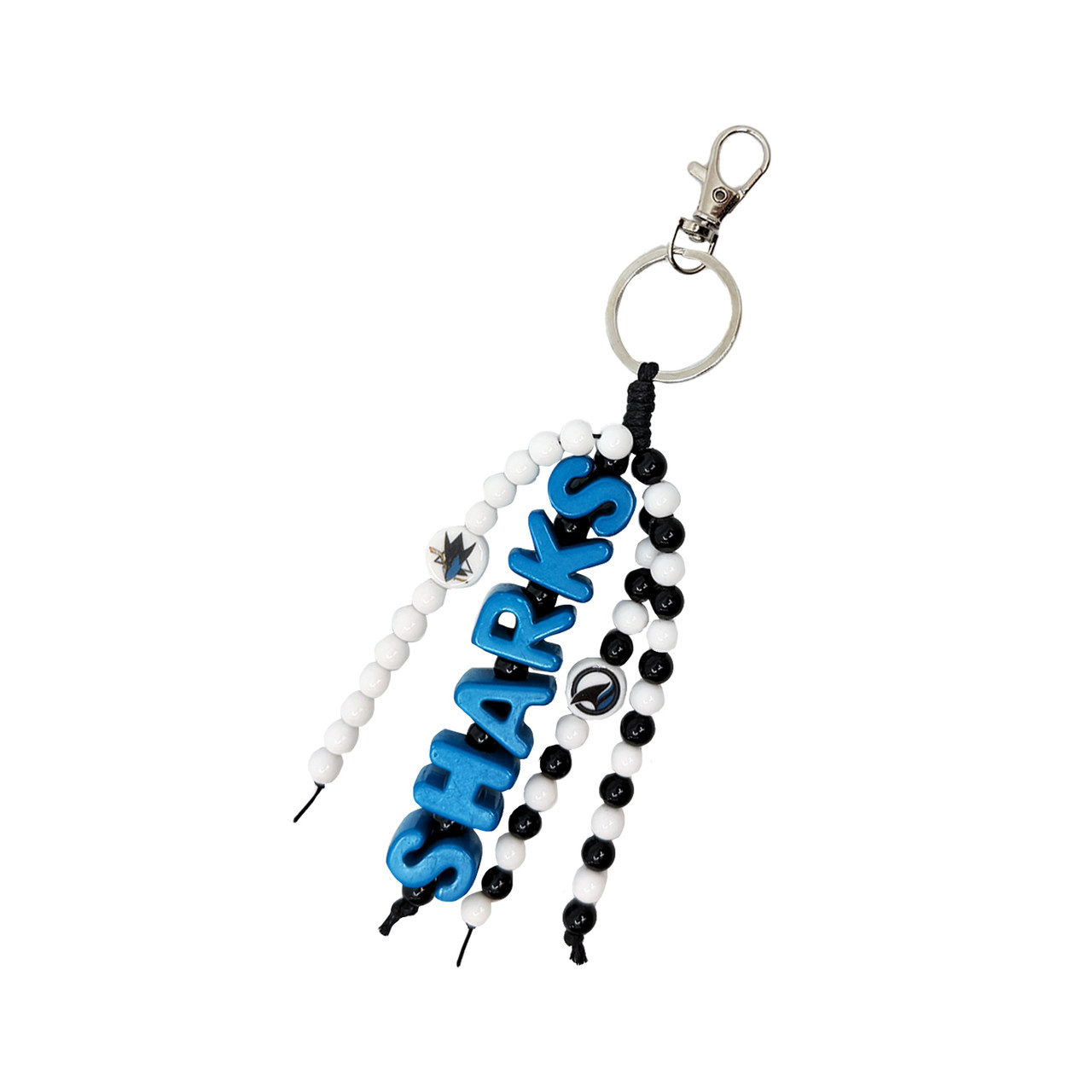 San Jose Sharks Beaded Bag Charm