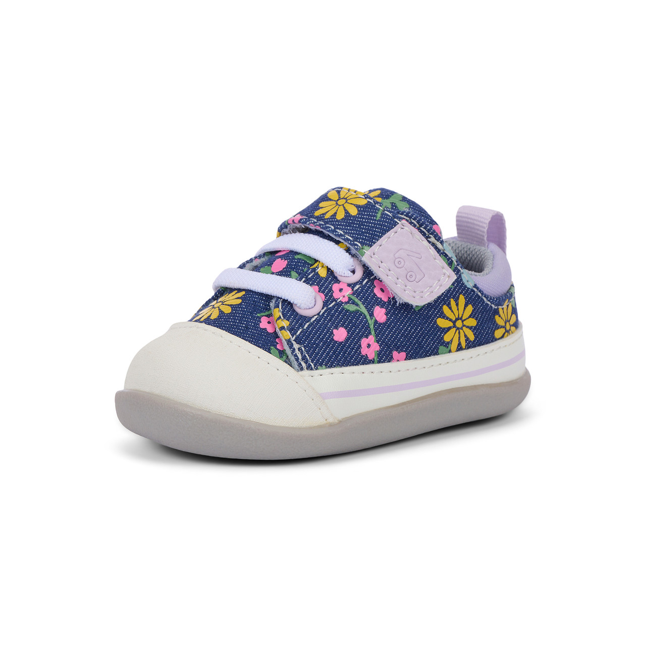 Stevie Mini (First Walker) Blue Denim/Floral | See Kai Run