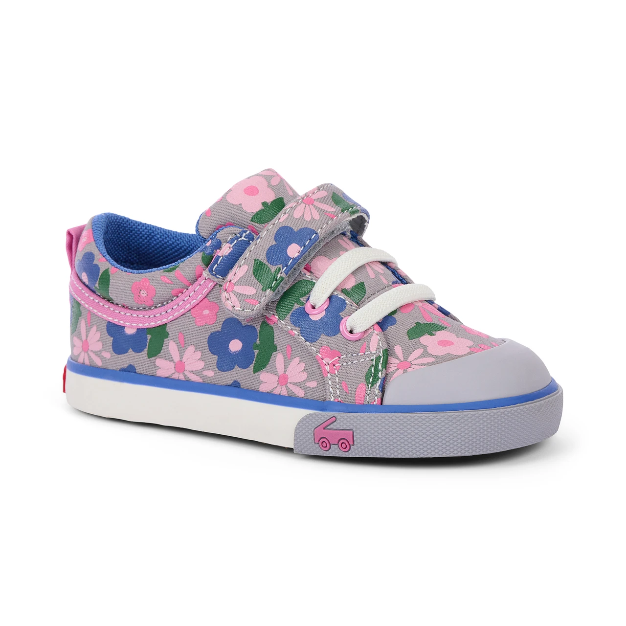 See Kai Run Kristin Gray Floral, barefoot shoe