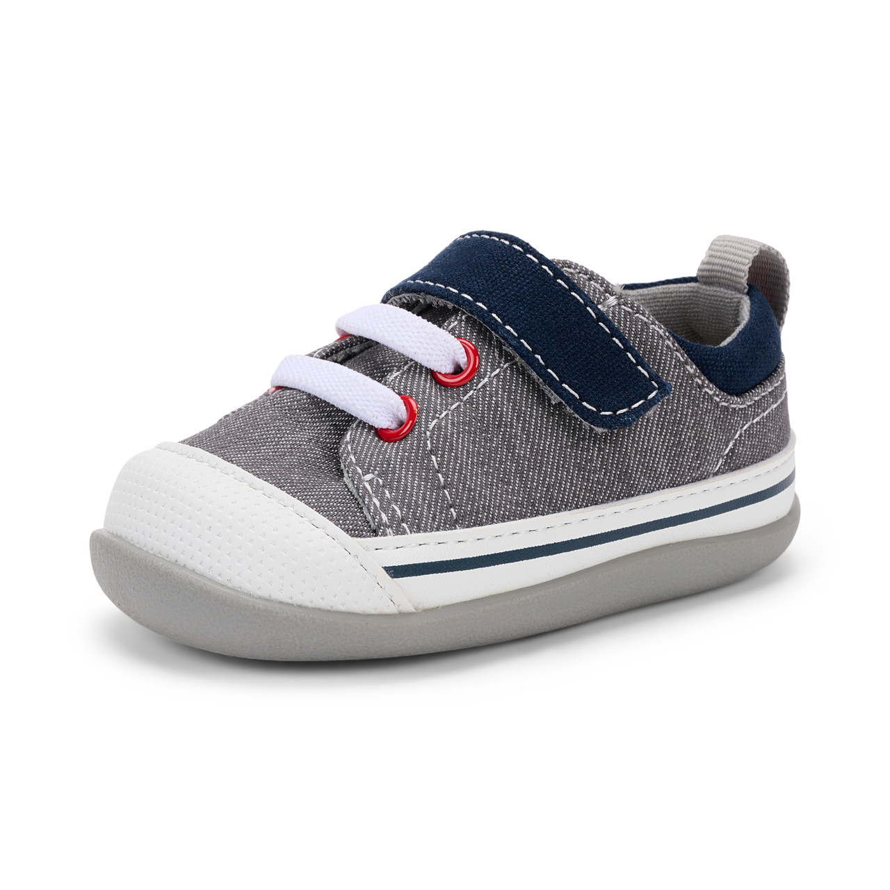 Stevie (First Walker) Gray Denim | See Kai Run