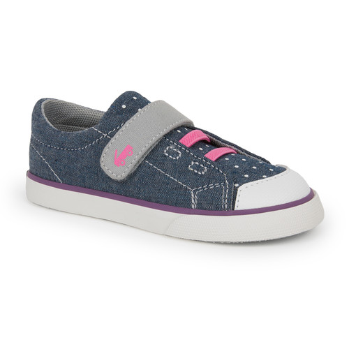 SIde Angle VIew Alex Chambray Dots SIde Angle VIew Alex Chambray Dots