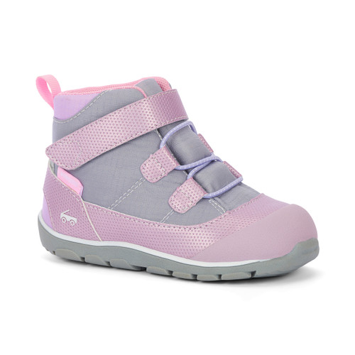 Side Angle View of the Sam Waterproof Gray Mauve