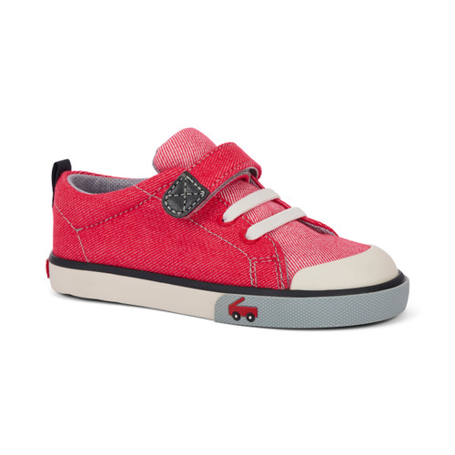 Front Angle of Stevie II Red Denim