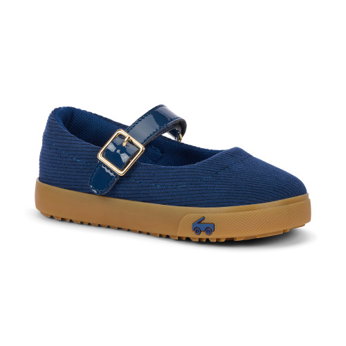 Lucia Navy Corduroy Front Angle