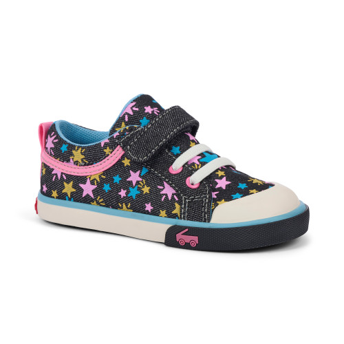 Kristin Black Denim/Stars Front Angle
